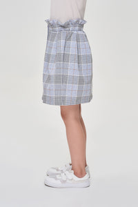 High Waist Checkered Skirt