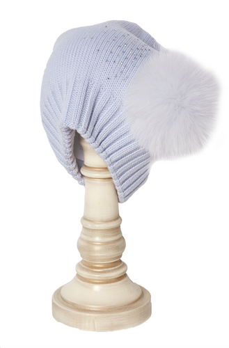 Pom Pom Embellished Knit Hat