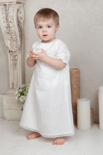 Load image into Gallery viewer, Lace Insert Baptismal  and Christening Shirt