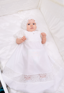 Bell Sleeve Lace Baptismal and Christening Gown