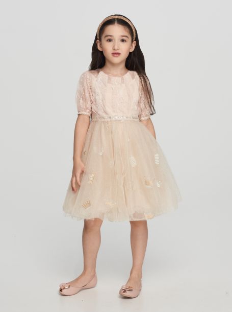 Lace Top Skater Dress