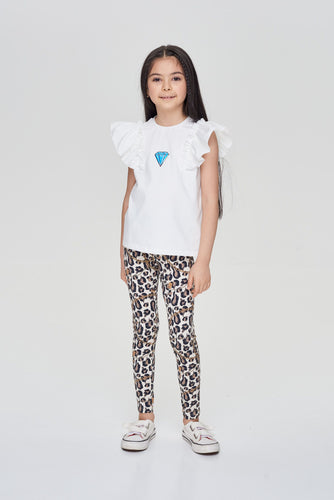 Leggings con estampado de leopardo