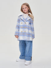 Load image into Gallery viewer, Fur Collar Checkered Coat