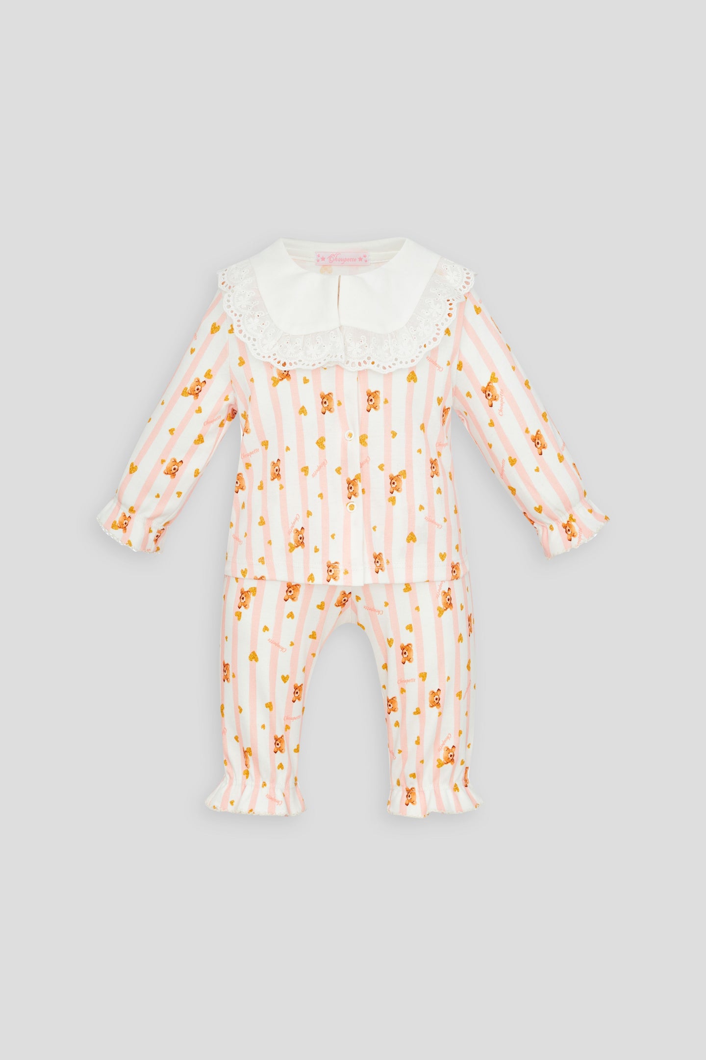 Bear Print Jacket and Pant Set