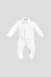 Linen Vest and Bow-Tie Attached Coverall