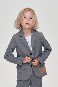 3-Button Houndstooth Jacket