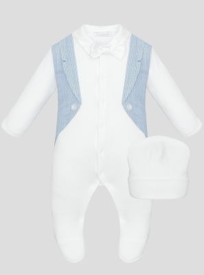 Tuxedo Imitation Coverall with Hat