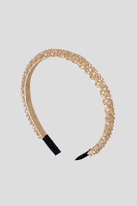 Elegant Gold Beaded Headband