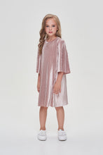Load image into Gallery viewer, Pleated Velour Dress