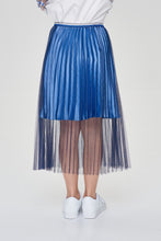 Load image into Gallery viewer, Sheer Overlay Pleated Skirt