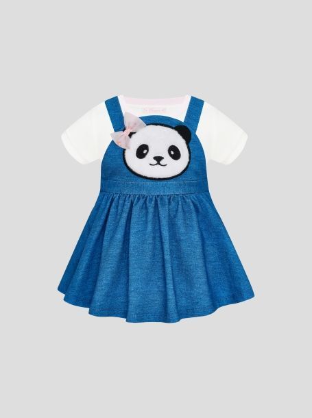 Panda Dress and Bodysuit Set