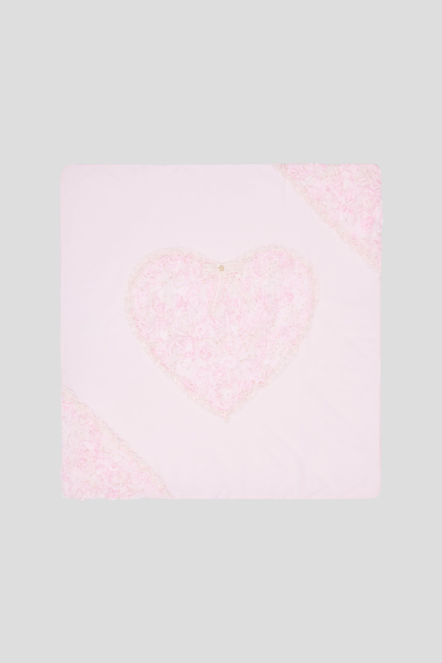 Lace Heart Embellished Blanket