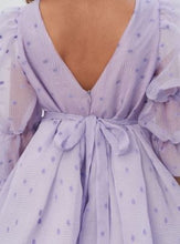 Load image into Gallery viewer, Bell Sleeves Organza Doted Dress