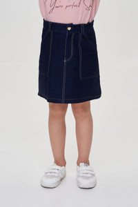 Stitched Denim Skirt