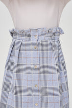 Load image into Gallery viewer, High Waist Checkered Skirt