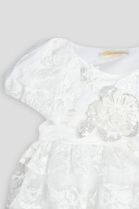 Decorated Flower Lace Dress