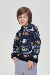 Sudadera estampada con dibujos animados