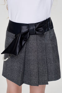 Pearl Chain Pleated Skirt