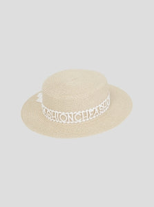 Lace Trim Straw Hat