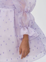 Load image into Gallery viewer, Bell Sleeves Organza Doted Dress